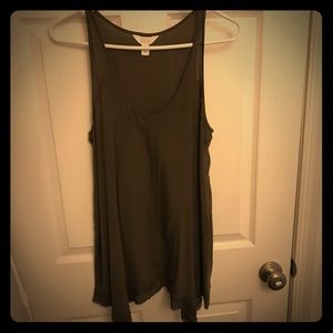 SOLD Sun and shadow olive green tank